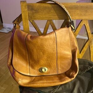 Vintage Italian Leather Saddle Bag Satchel Purse ‘Sundance’